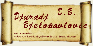 Đurađ Bjelopavlović vizit kartica